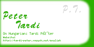 peter tardi business card